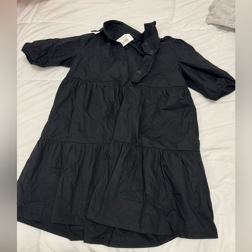 Sanctuary Elegant Black Button-Up Dress